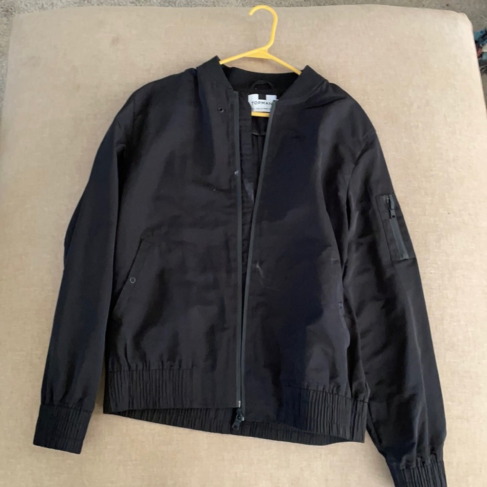 Topman Black Bomber Jacket Medium
